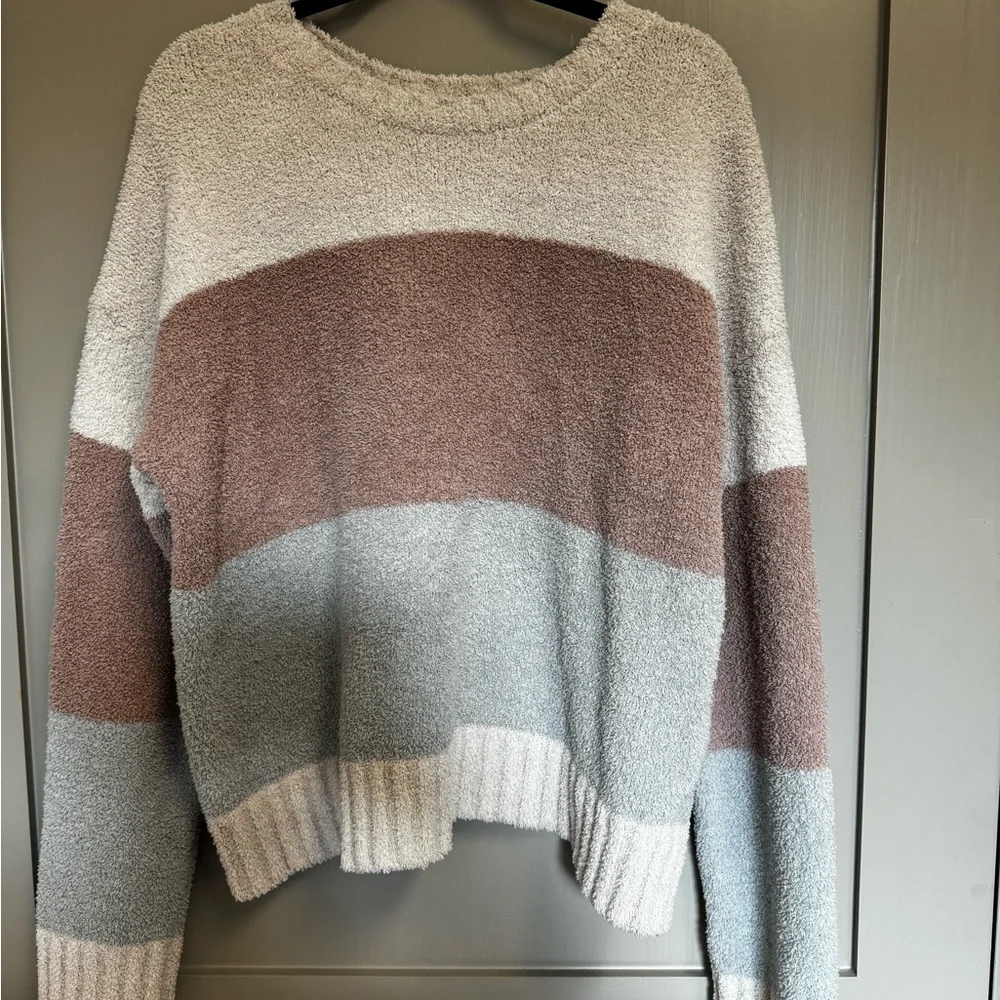 Altard State Sweater Ivory Multi Stripe Cozy Sweater Size Large‎